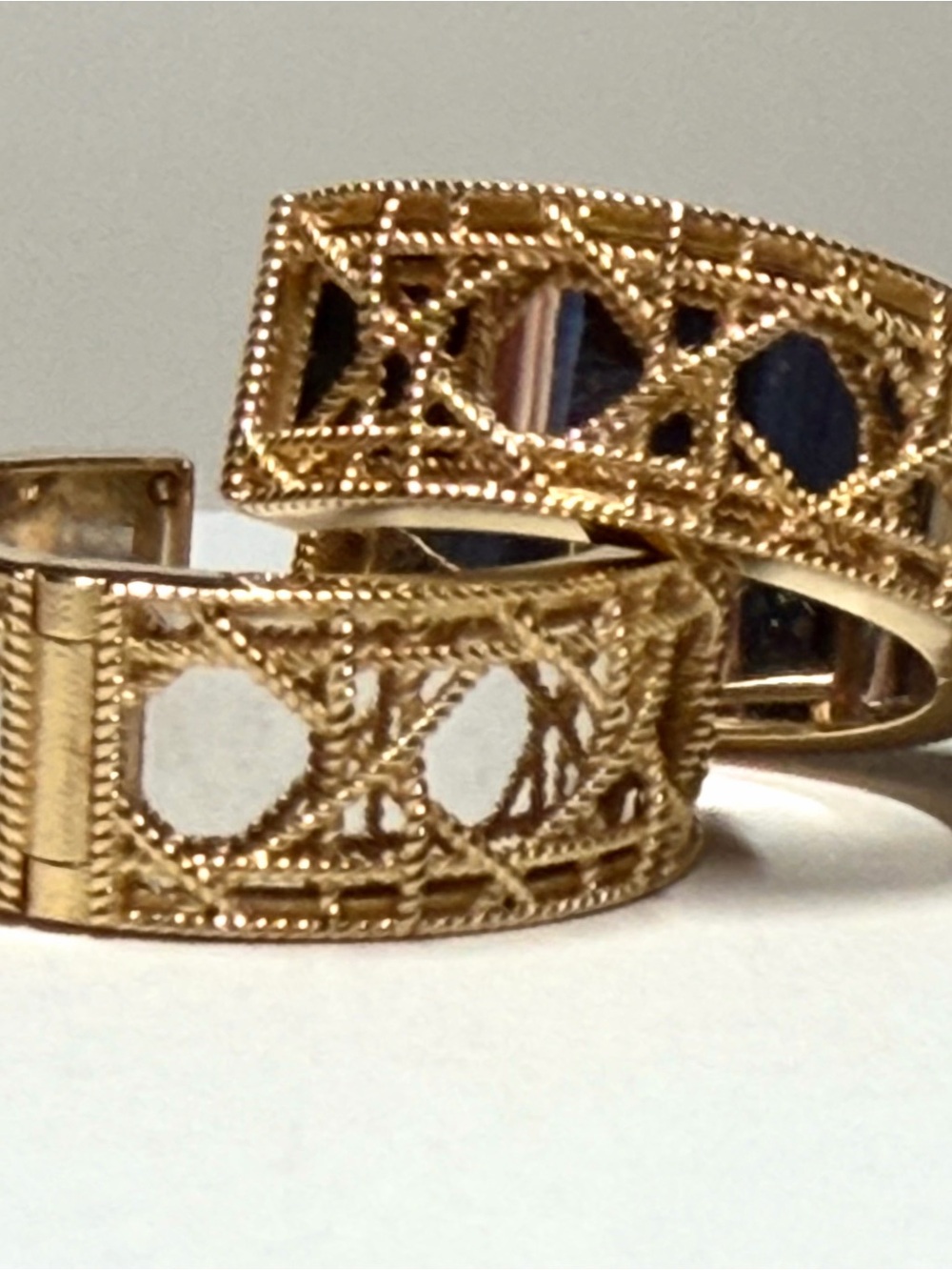 Gold Filigree Hoop Earrings - Elegant Women's Jewelry